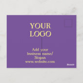 エレガントシンプルカスタムロゴはこちら会社投げピル ポストカード (裏面)