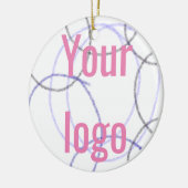 エレガントシンプルカスタムロゴはこちら会社t セラミックオーナメント (左)