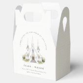 エレガントシンプルカトリック水彩教会結婚教会 フェイバーボックス (オープン)