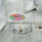 エレガントシンプルカラフルグリッターグラデーション 名札 (インサイチュ)