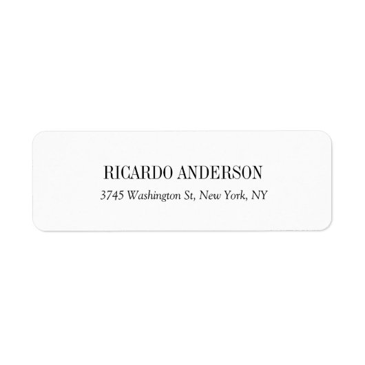 エレガントシンプルクラシックプロフェッショナルプレーン ラベル (正面)