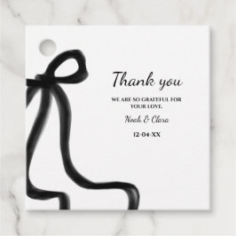 エレガントシンプルクラシックミニマリストブラックボウ フェイバータグ