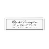 エレガントシンプルクラシック差出人住所 ラベル (正面)