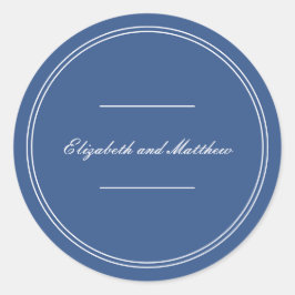 エレガントシンプルクラシック結婚ブルーズ ラウンドシール