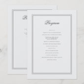 エレガントシンプルクラシック結婚白 プログラム (正面/裏面)