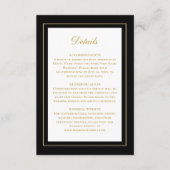 エレガントシンプルクラシック金ゴールド黒 エンクロージャーカード (正面)