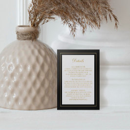 エレガントシンプルクラシック金ゴールド黒 エンクロージャーカード