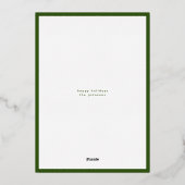 エレガントシンプルクリスマス銀枠&文字写真 箔シーズンカード (裏面)