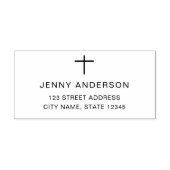 エレガントシンプルクロス差出人住所 セルフインキングスタンプ (デザイン)