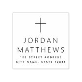 エレガントシンプルクロス差出人住所 ラバースタンプ (インプリント)