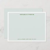 エレガントシンプルグレーと白縁ど サンキューカード (正面/裏面)