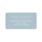 エレガントシンプルグレー結婚ホワイト住所 ラベル (正面)