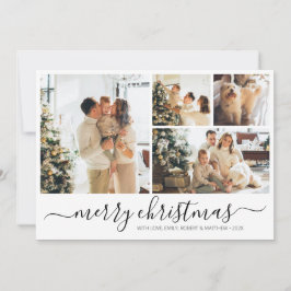 エレガントシンプルコラージクリスマス 招待状