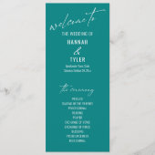 エレガントシンプルコンテンポラリータイポグラフィティール(緑がかった色) プログラム (正面)