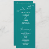 エレガントシンプルコンテンポラリータイポグラフィティール(緑がかった色) プログラム (正面/裏面)