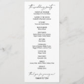 エレガントシンプルコンテンポラリータイポグラフィ白黒 プログラム (裏面)