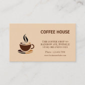 エレガントシンプルコーヒーショップロイヤリティカード 名刺 (正面)