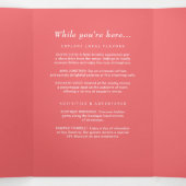 エレガントシンプルサンセットコーラル結婚with Monogram 三つ折りプログラム (内部中)