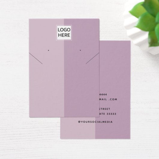 エレガントシンプルシックなネックレスイヤリングディスプレイカード (デスク)