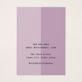 エレガントシンプルシックなネックレスイヤリングディスプレイカード (裏面)