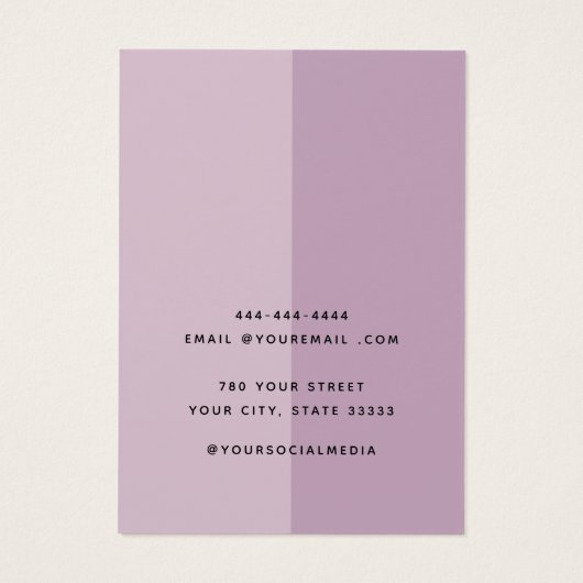 エレガントシンプルシックなネックレスイヤリングディスプレイカード (裏面)