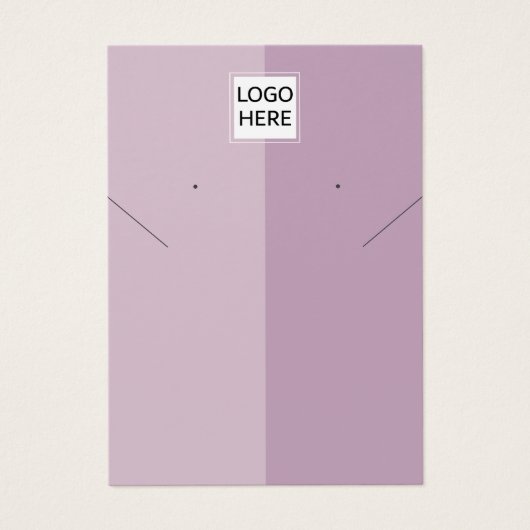 エレガントシンプルシックなネックレスイヤリングディスプレイカード (正面)