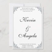 エレガントシンプルシック除草モダン式 招待状 (正面)