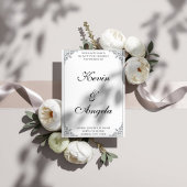 エレガントシンプルシック除草モダン式 招待状