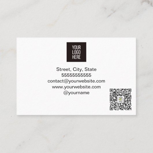 エレガントシンプルスクリプト犬のグルーミングとペットの座る 名刺 (裏面)