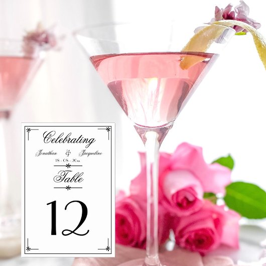 エレガントシンプルスクリプパーソナライズされたト名 テーブルナンバー