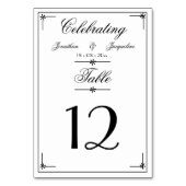 エレガントシンプルスクリプパーソナライズされたト名 テーブルナンバー (正面)