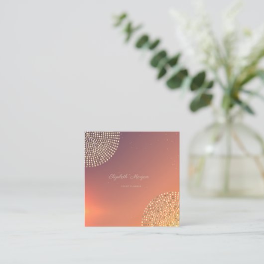 エレガントシンプルスタイリッシュプロフェッショナル スクエア名刺 (スタンド正面)