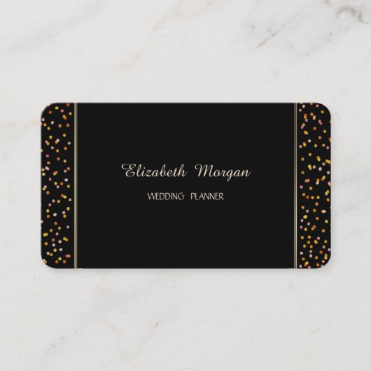 エレガントシンプルスタイリッシュモダン紙吹雪 名刺 (正面)