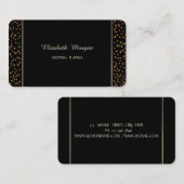 エレガントシンプルスタイリッシュモダン紙吹雪 名刺 (正面/裏面)