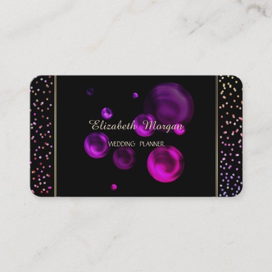 エレガントシンプルスタイリッシュモダン紙吹雪 名刺 (正面)