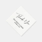 エレガントシンプルタイポグラフィありがとう スタンダードカクテルナプキン (角)