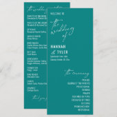 エレガントシンプルタイポグラフィコンテンポラリーティール(緑がかった色) プログラム (正面/裏面)