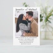 エレガントシンプルタイポグラフィ結婚写真 招待状 (スタンド正面)