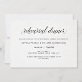 エレガントシンプルタイポグラフィ | リハーサルディナー 招待状 (正面)