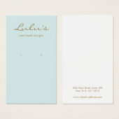 エレガントシンプルターコイズイヤリングディスプレイ (正面&裏面)