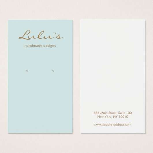 エレガントシンプルターコイズイヤリングディスプレイ (正面&裏面)