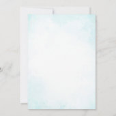 エレガントシンプルターコイズ結婚ズ セーブザデート (裏面)