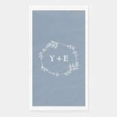 エレガントシンプルダスティブルーモノグラムの結婚ズ (正面)