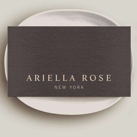 エレガントシンプルダークブラウンヴィンテージプロフェッショナル 名刺