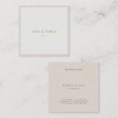 エレガントシンプルテンプレートブラウングリーンプロフェッショナル スクエア名刺 (正面/裏面)