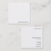 エレガントシンプルテンプレートプロフェッショナルモダン スクエア名刺 (正面/裏面)