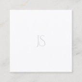 エレガントシンプルテンプレートモダンモノグラム スクエア名刺 (正面)