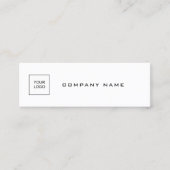 エレガントシンプルテンプレートロゴ会社シックを追加 スキニー名刺 (正面)