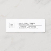 エレガントシンプルテンプレートロゴ会社シックを追加 スキニー名刺 (裏面)