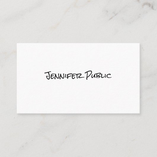 エレガントシンプルテンプレート手書きスクリプモダント 名刺 (正面)